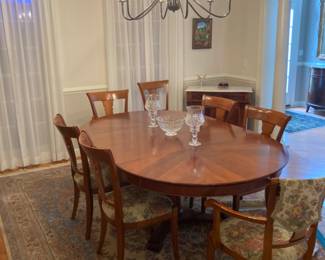 GRANGE, “Louis Philippe” Dining Table w/8 Chairs