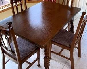 Vintage Brough Bros Liverpool Dining Table Chairs