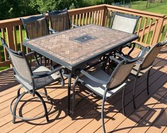 Patio Table Six Chairs