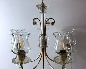 Vintage Halcolite Co Inc. Chandelier