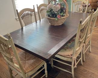 Beautiful Ashley furniture dining room table 76 x 40 has 1-Leaf 