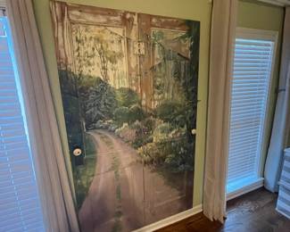 Wall art painted doors 