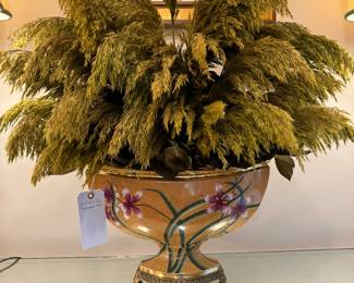  Large scale, Castilian Iris Flower Vase with dried pampas grass Arrangement  - 30x14x32  $280
