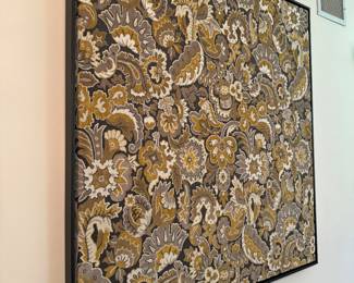 SOLD TWO avail! Large Textured Upholstery Framed. 47.75x49.75