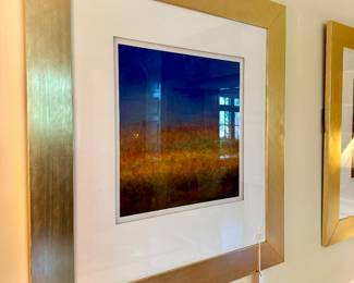 SOLD Signed giclee print by Bulter of “Open Field III “(dark blue sky) - - 30x32