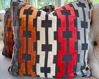 SOLD Bardot fabric pillow (2 available)- - 19x18