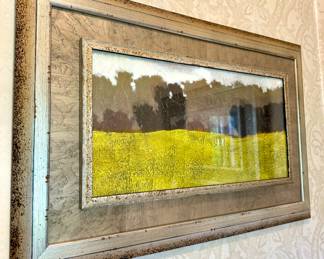 SOLD Tuscan Field II by John -Richards multi textural hand finished are in antiqued copper and pewter (2 available) - 34 x 22 (other not pictured is Tuscan Field I)