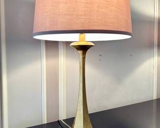SOLD - TWO Avail! Modern Gold Glam Lamp  30”H 