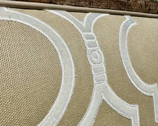 SOLD Side chair with leather seat and upholstered back by Our House Designs (2 available) - (each) - 25.5x22x37