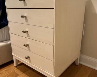 SOLD Hickory White 5-drawer night stand - 22x19x29.5