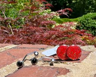 Red Shanghai Tang Emperor Seal Cufflinks $100, Montblanc cufflinks