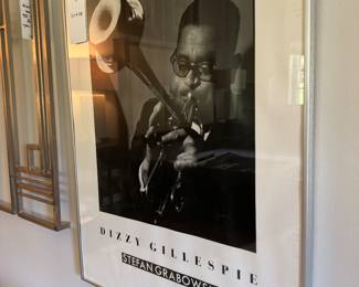 Framed poster of Stefan Grabowski photograph of Dizzy Gillespie - $60- 20x28