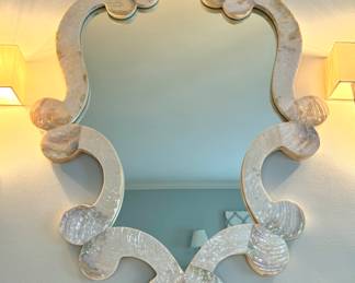 SOLD Made Goods Mabel mirror made with Kabibe Shell (retails for $2500) - 30x40