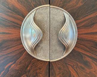 SOLD-Detailed view: STUNNING Sideboard/Buffet with modern detail by Century 74x20x42.25