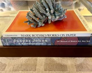 SOLD Blue gray coral - ;  Mark Rothko: Works on Paper - paperback - SOLD ; Jasper Jones A Retrospective- paperback - SOLD