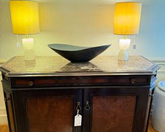 SOLD Bar Server w/ Fridge and Stone Top - Sells NEW for $1480 -  58x22x37