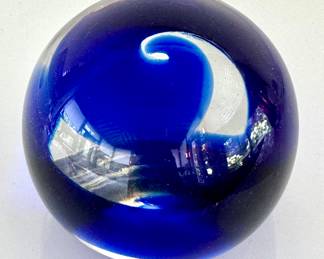  Alternate view. Artist Signed Murano Paper Weight $120