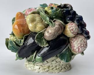 Ceramic Hand Glazed Ceramic Vegetable Centerpiece