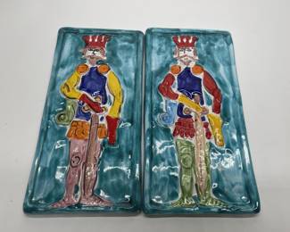 Metallic Look Tiles w/ Classical Era Military Men