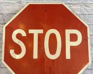 Vintage Metal Stop Sign
