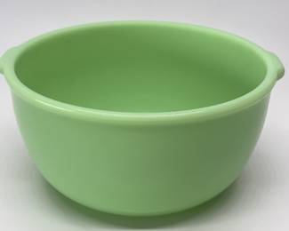 Vtg Jadeite Glass Mixing Bowl