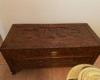 Carved Chinese Wedding Chest