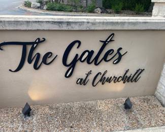 Entrance to the Gated Community just off Churchill Estates Blvd.
