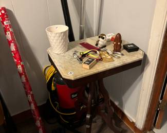 Marble top antique side table