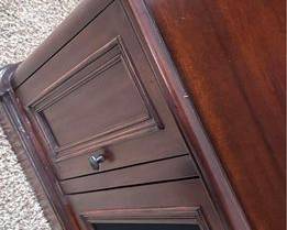 Villa Tuscano TV Console Cabinet with hutch.  $1300 new.  **optional glass panels included** Top is removable.  Many compartments, drawers and cabinets with holes in back for cords.  Very solid heavy piece.  Bottom console measurements: 76”w 22”d 30”h.  
