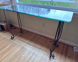 Glass Top Console Table, Sofa Table, Entry Table