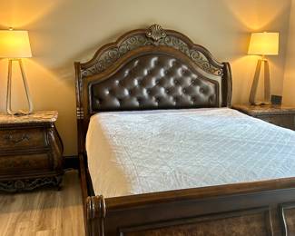 California king size, bed and pair of matching nightstands….all by Pulaski (mattress is not for sale)