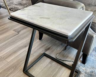 Stone top end table