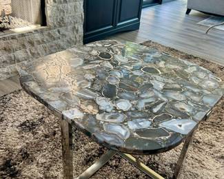 Stone top coffee table