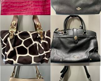 Ladies handbags by Coach and Micheal Kors