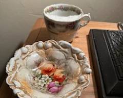 Vintage Mustache cup and saucer