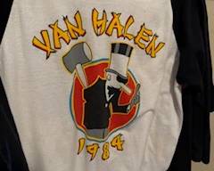 Backside Van Halen 1984 Concert T-shirt