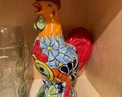 Talavera Rooster, plenty of Talavera around property