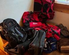 Winston luggage, samsonite, three piece, swiss army back pack