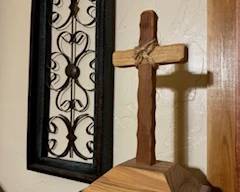 Wooden cross, wall decor