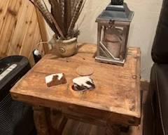 Durable end table and decor