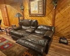 Fully Extended Leather Electric Couch