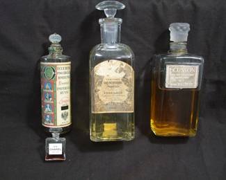 Group of oversize perfume bottles

