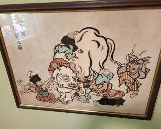 Blind Monks Examining an Elephant Original painting