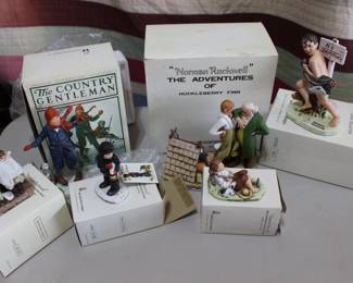 Norman Rockwell figurines. Dave Grossman, Saturday Evening Post