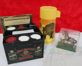 Jack Daniels poker set, Gentle Ben Aladdin thermos
