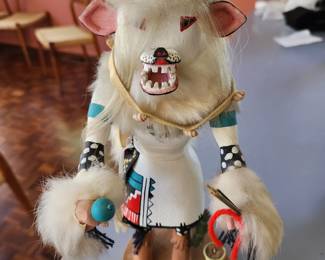 Vintage Native American Hopi Kachina signed by artist Hon 'Corky'.