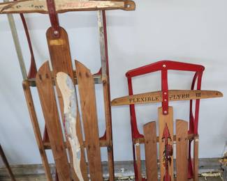 Flexible flyer sled and True Temper sled