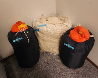Sleeping bags and king comforter