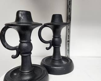 Cast iron candle holders