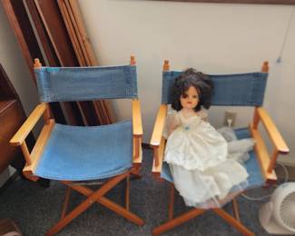 2 denim director chairs